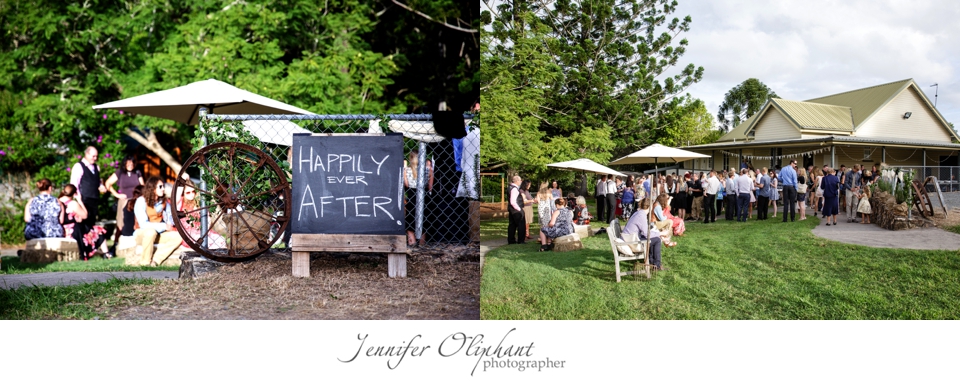 Wedding guests at Mapleton Hall
